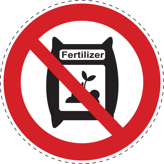 1 Stuck Prohibition sticker "Fertilizer Prohibited" made of PVC plastic, ES-SI23100