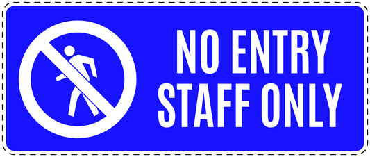 No entry sticker "No entry staff only" LH-SI5010-54