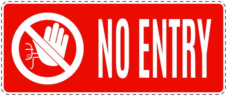 No entry sticker "No entry" LH-SI5070-14