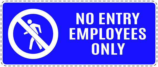 No entry sticker "No entry employees only" LH-SI5140-54