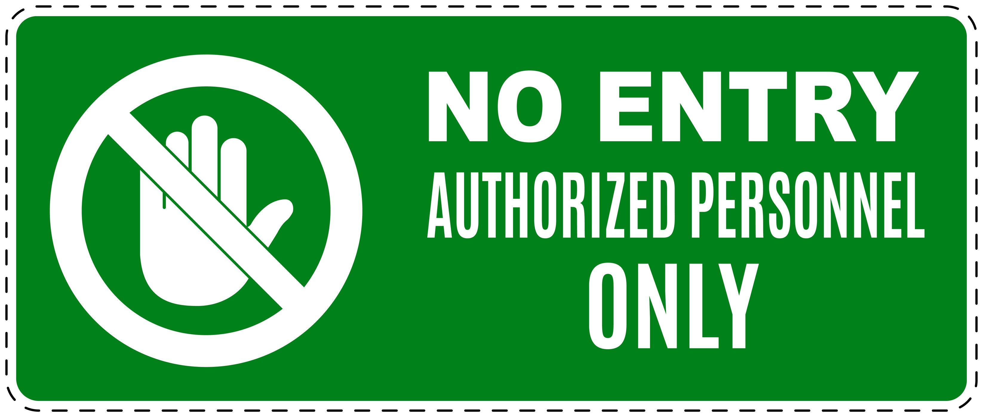 No entry sticker 