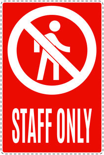 No entry sticker "Staff only" LH-SI6050-14