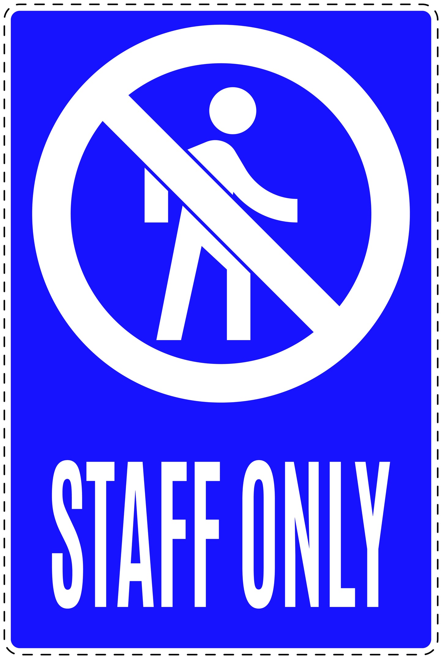 No entry sticker "Staff only" LH-SI6050-54