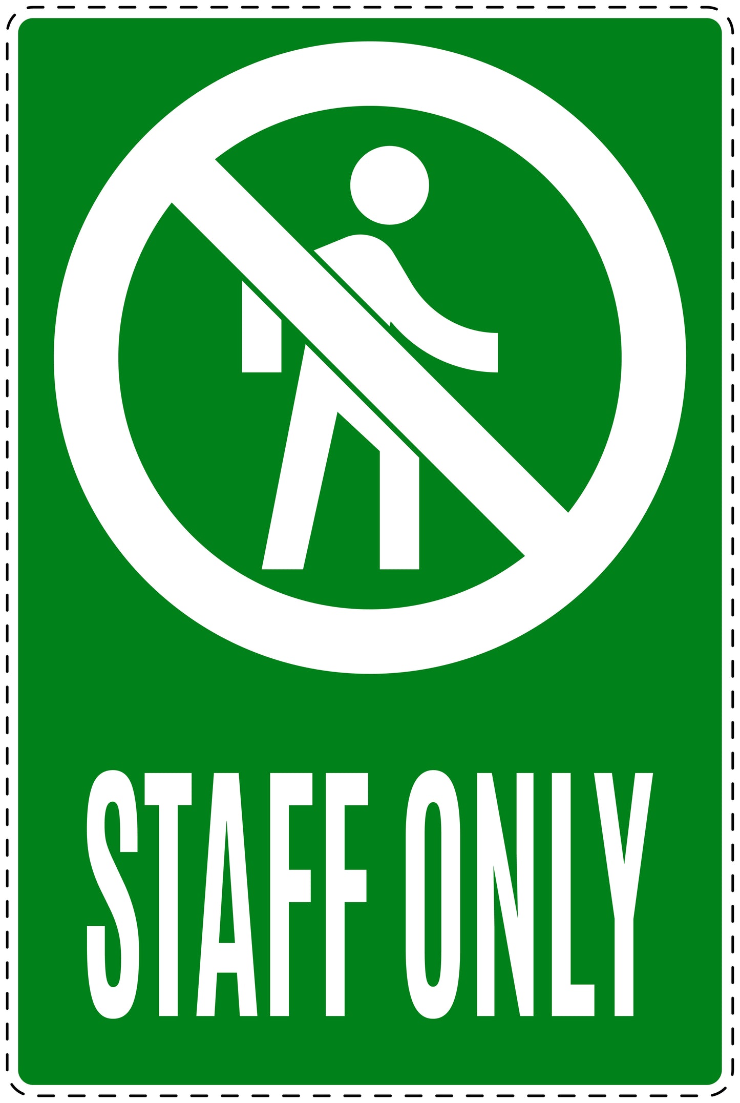 No entry sticker "Staff only" LH-SI6050-67