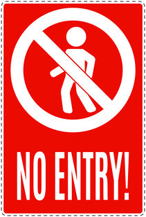 No entry sticker "No entry! " LH-SI6060-14