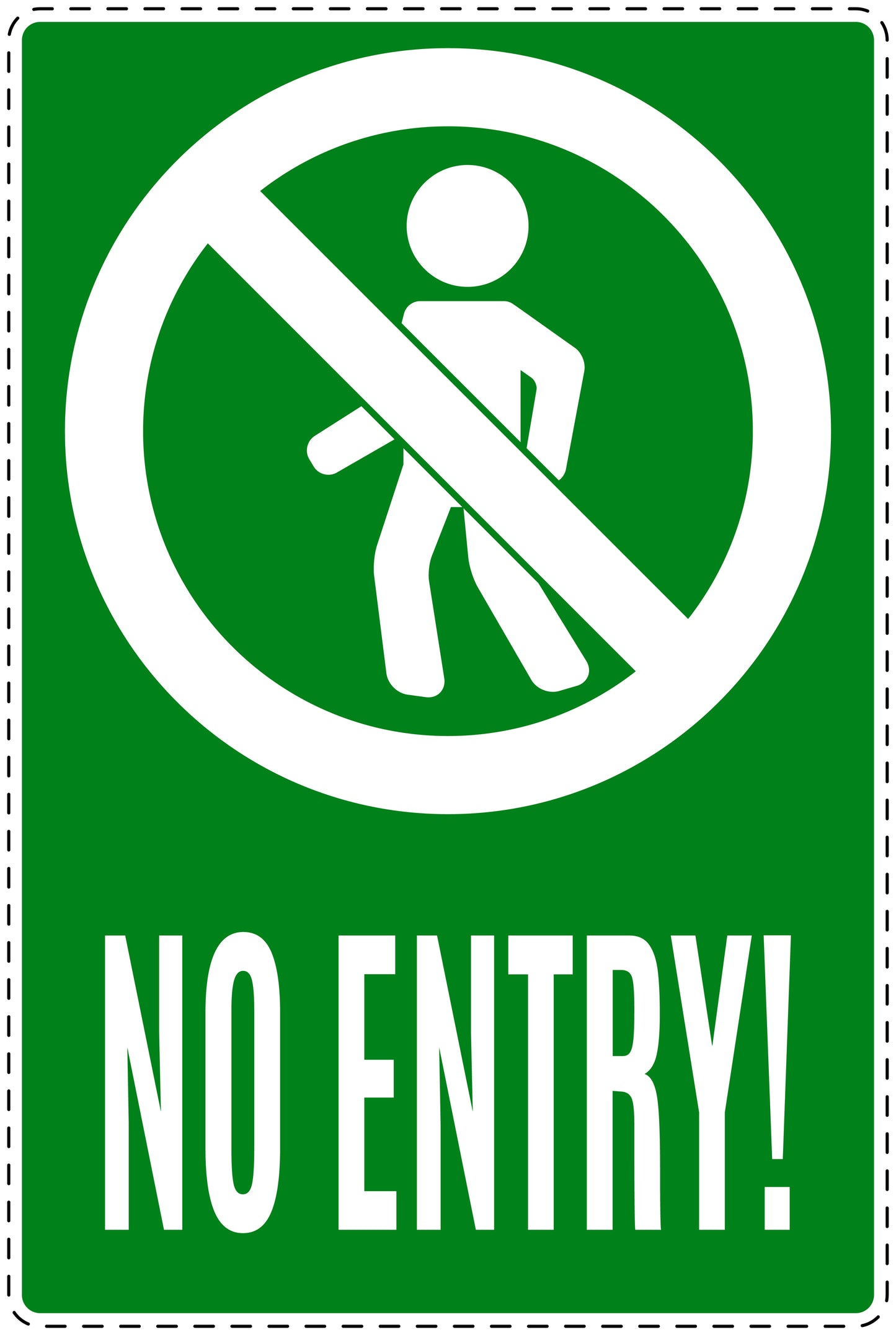 No entry sticker 