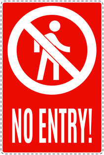 No entry sticker "No entry! " LH-SI6080-14
