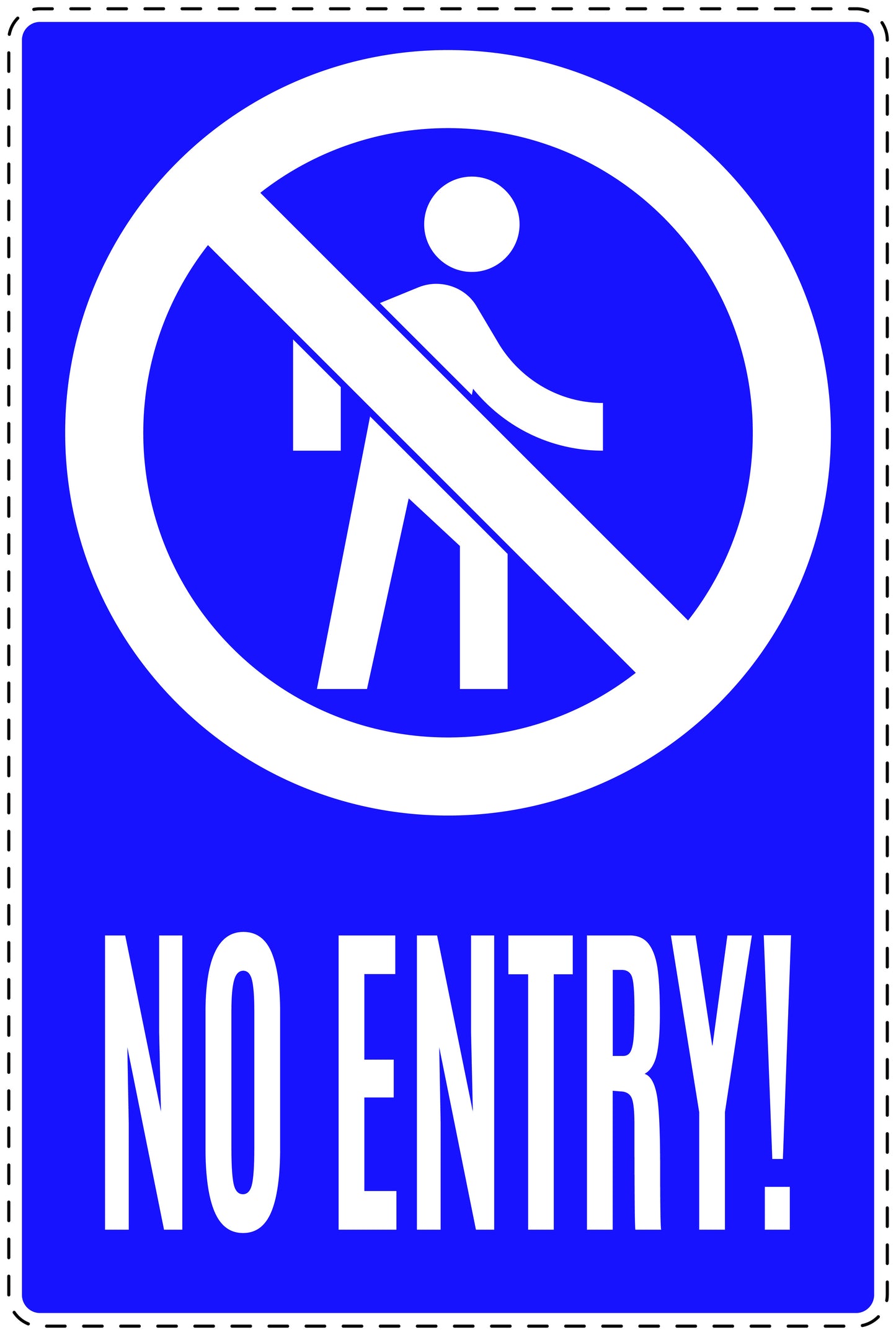 No entry sticker "No entry! " LH-SI6080-54