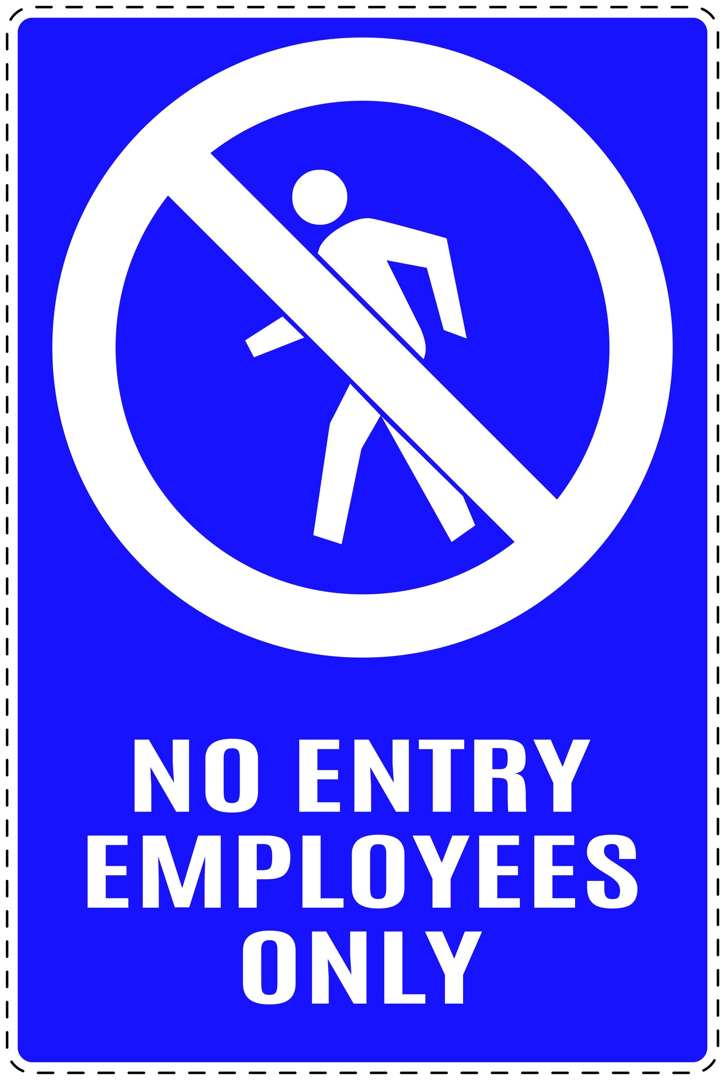 No entry sticker "No entry employees only" LH-SI6140-44