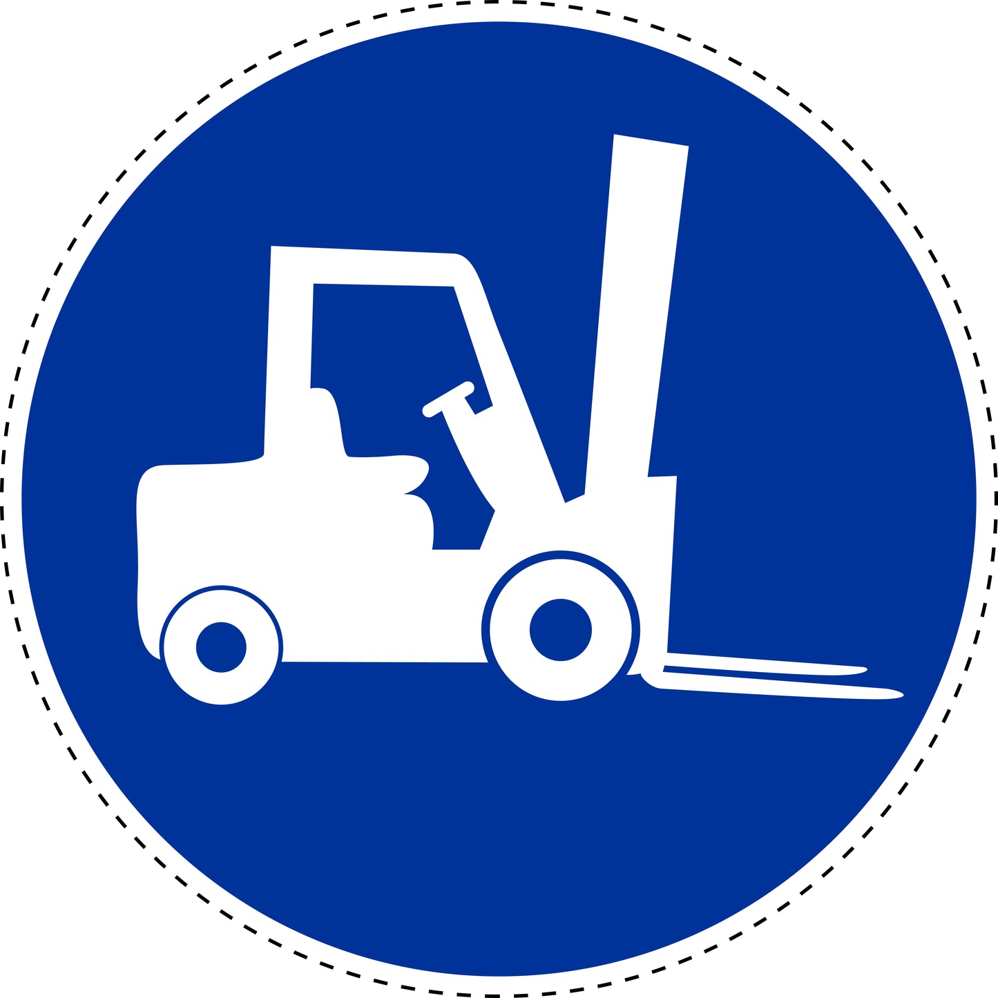 Mandatory stickers "Forklift trucks only" made of PVC plastic, LH-SIM1200