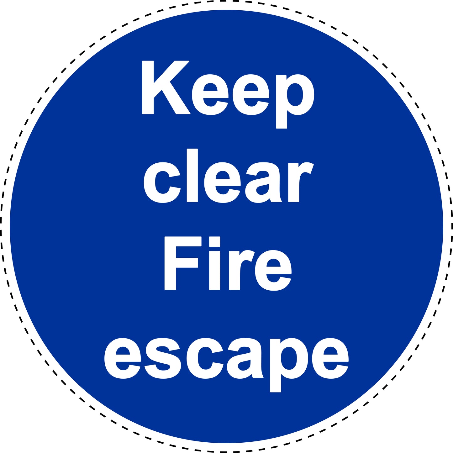 Mandatory stickers "Kep clear fire escape" made of PVC plastic, LH-SIM1800