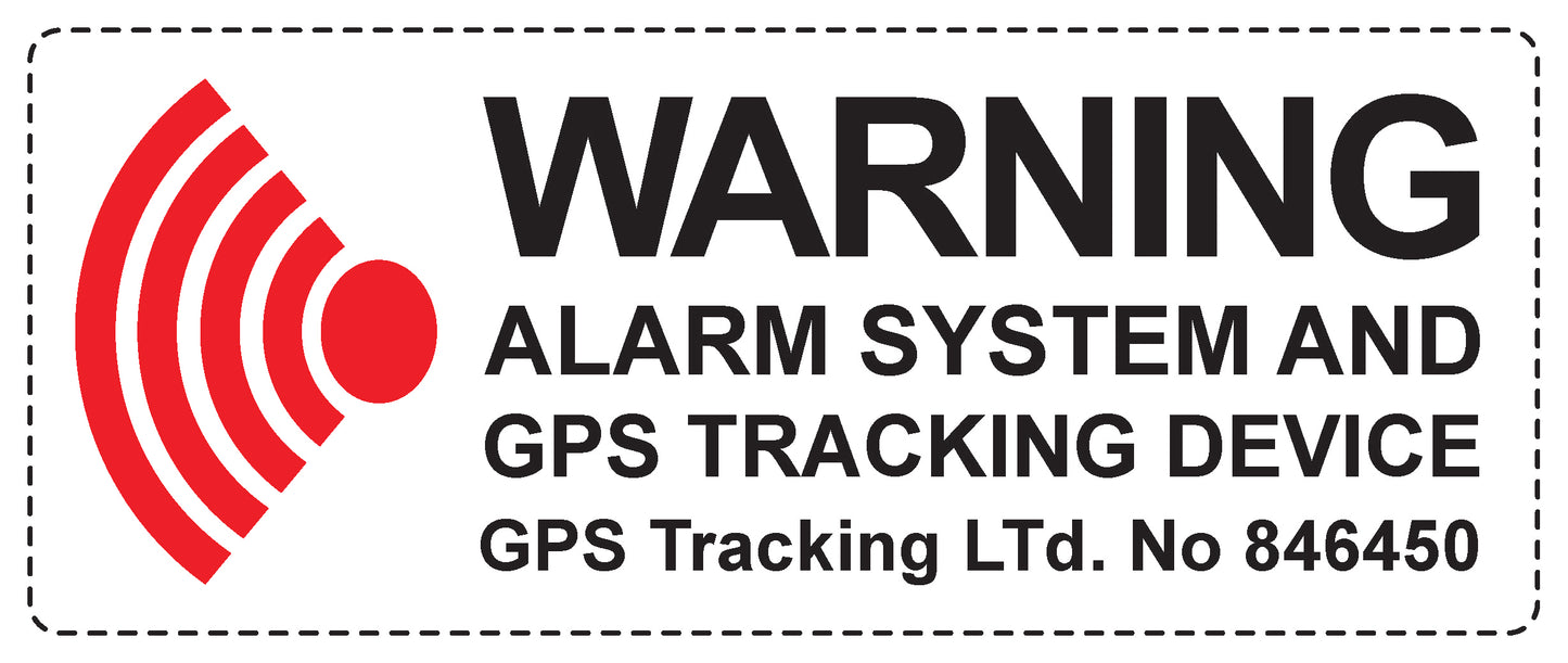 Alarm sticker 2-7 cm LH-ALARM-3000-10x4 Material transparent