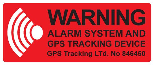 Alarm sticker 2-7 cm LH-ALARM-3010-10x4 Material transparent