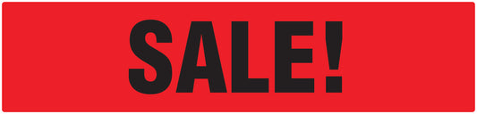 Promotional stickers rectangular "Sale !" 2-7 cm LH-SALE-2000-RE-50x12-14-88