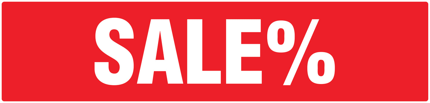 Promotional stickers rectangular "Sale%" 2-7 cm LH-SALE-3000-RE-50x12-14-0