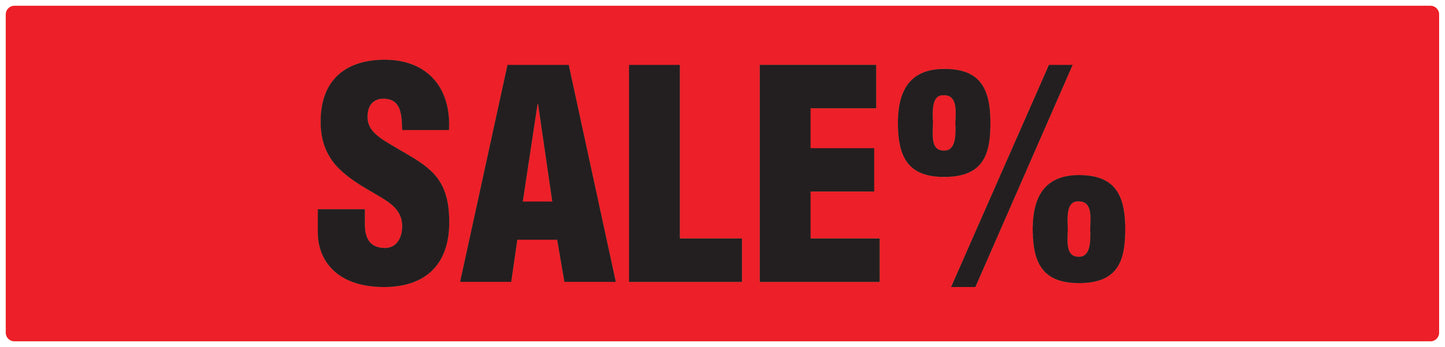 Promotional stickers rectangular "Sale%" 2-7 cm LH-SALE-3000-RE-50x12-14-88