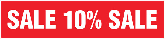 Promotional stickers rectangular "Sale 10% sale" 2-7 cm LH-SALE-5010-RE-50x12-14-0