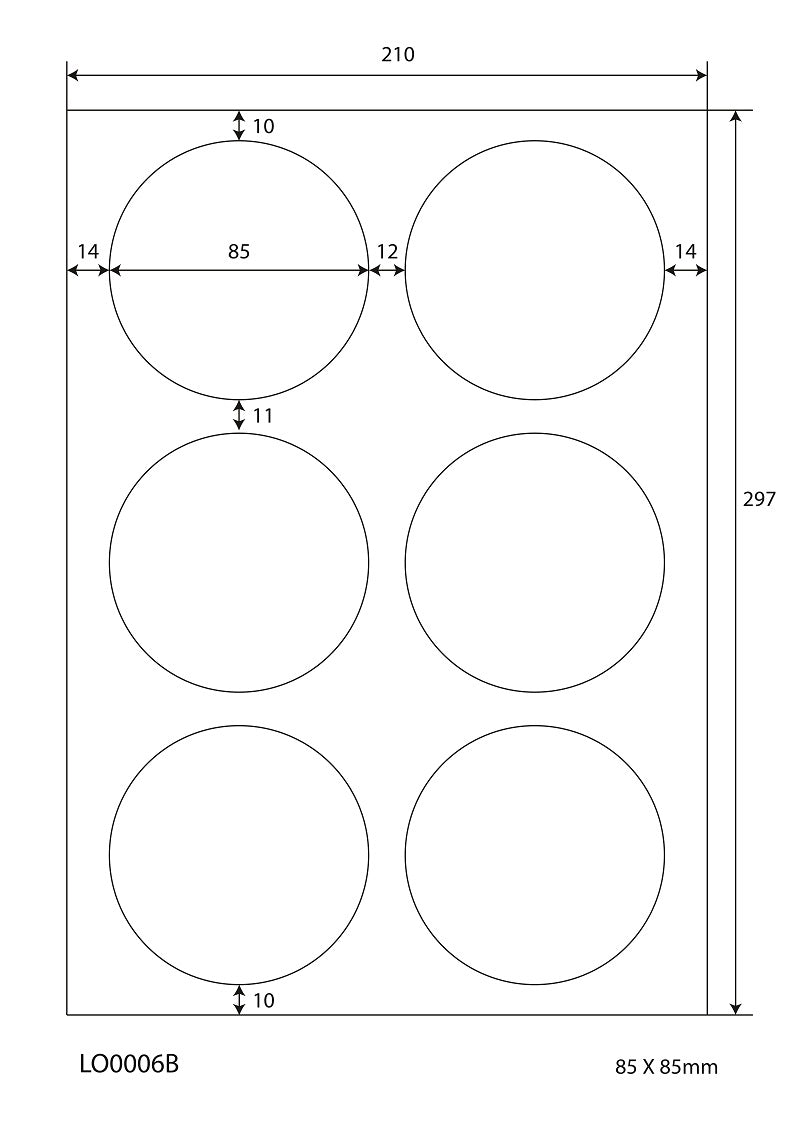 100 DIN A4 sheets 85x85mm 70g ES-0006B-70-0