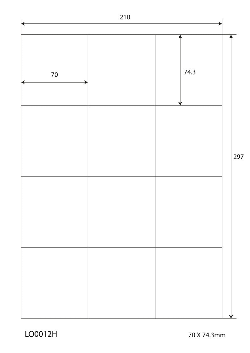 100 DIN A4 sheets 70x74.3mm 70g ES-0012H-70-0